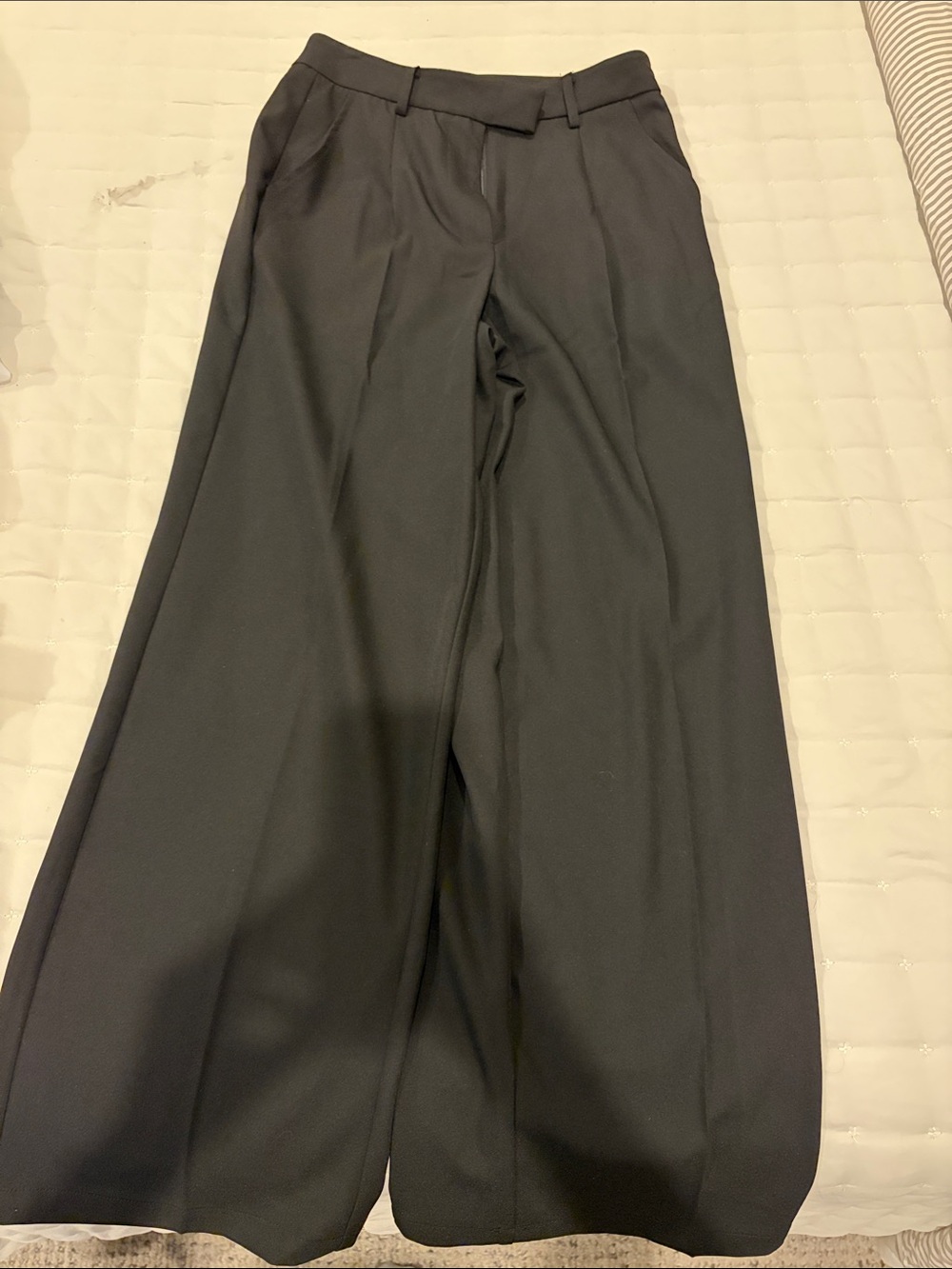 Wide Leg Dress Pants - Black